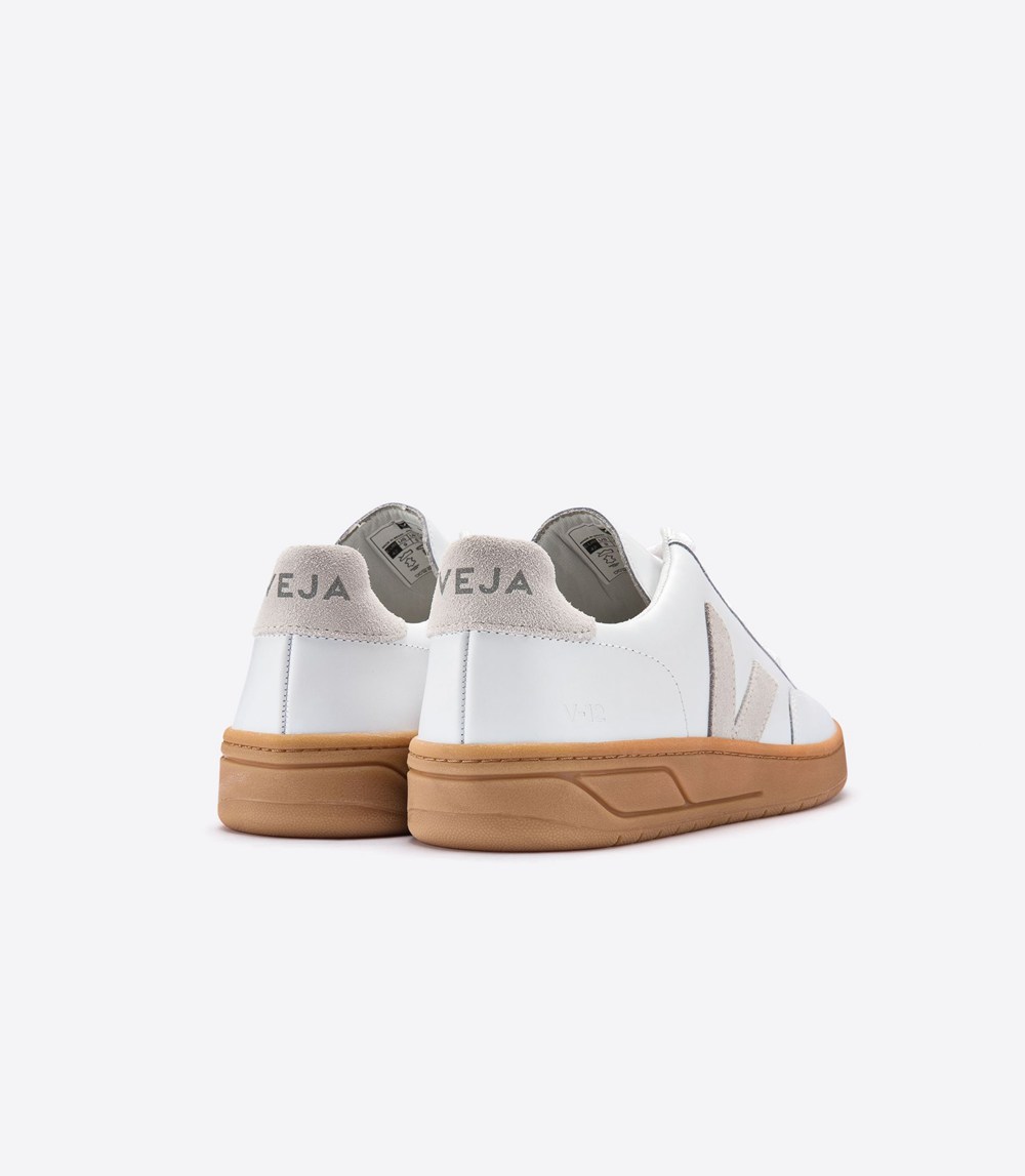 Veja Sneakers Herr - V-12 Läder - Vita/Beige - 940357-NZQ